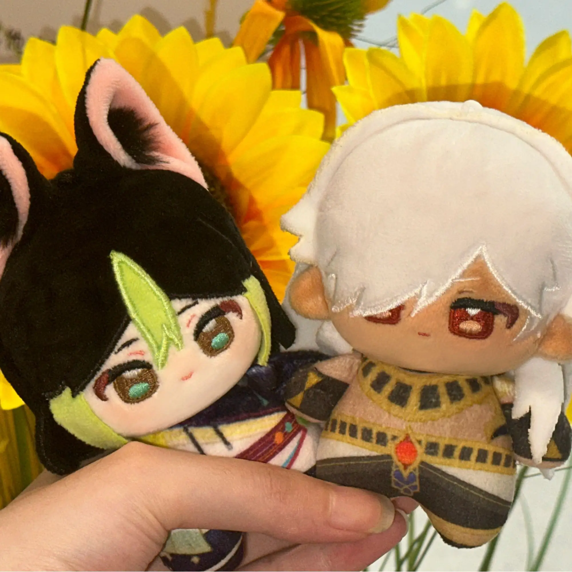 

Cute Backpack Pendant, 10cm Cotton Doll, Genshin Impact Merchandise, Anime Companion Doll, Fluffy Cat Ears, Alhaitham, Kaveh, Cyno, Tighnari