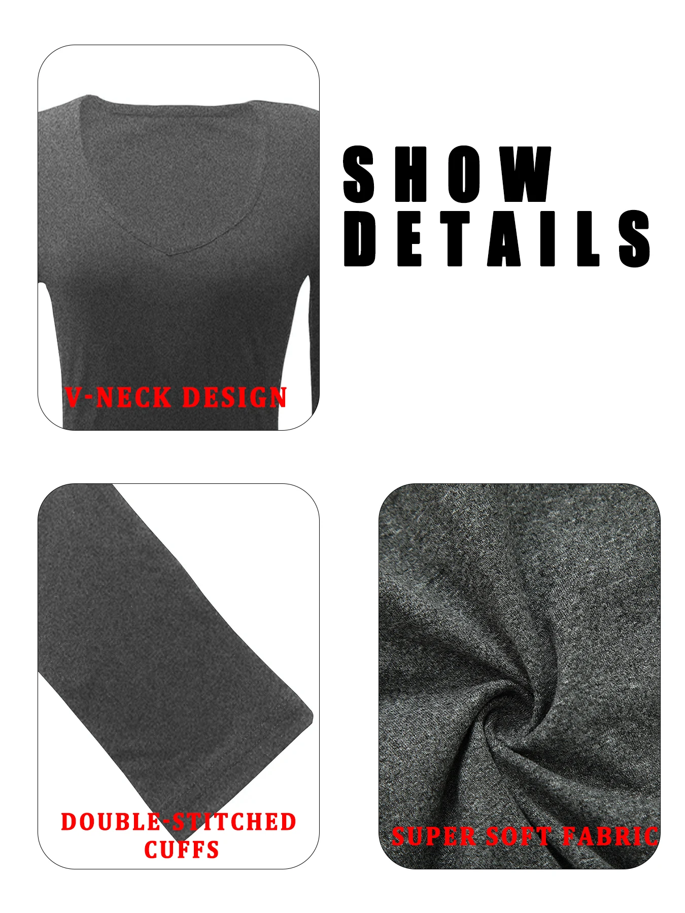 تي شيرت نسائي بأكمام طويلة ورقبة على شكل حرف V، تي شيرت رياضي فائق النعومة للجري واليوجا