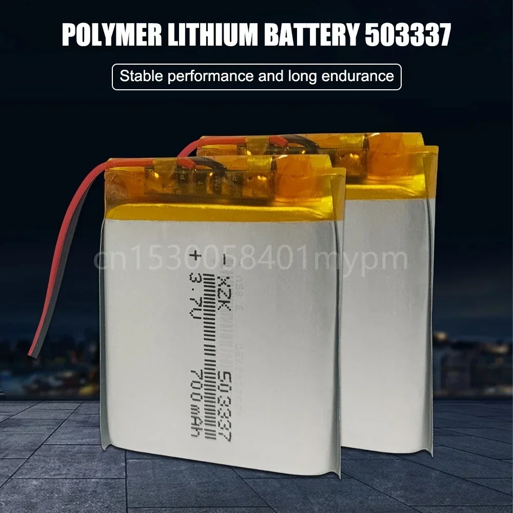 3.7V 700mAh 503337 053337 Li-Polymer Rechargebale Lithium Battery for GPS Tracker Bluetooth Speakers Headsets LED Light