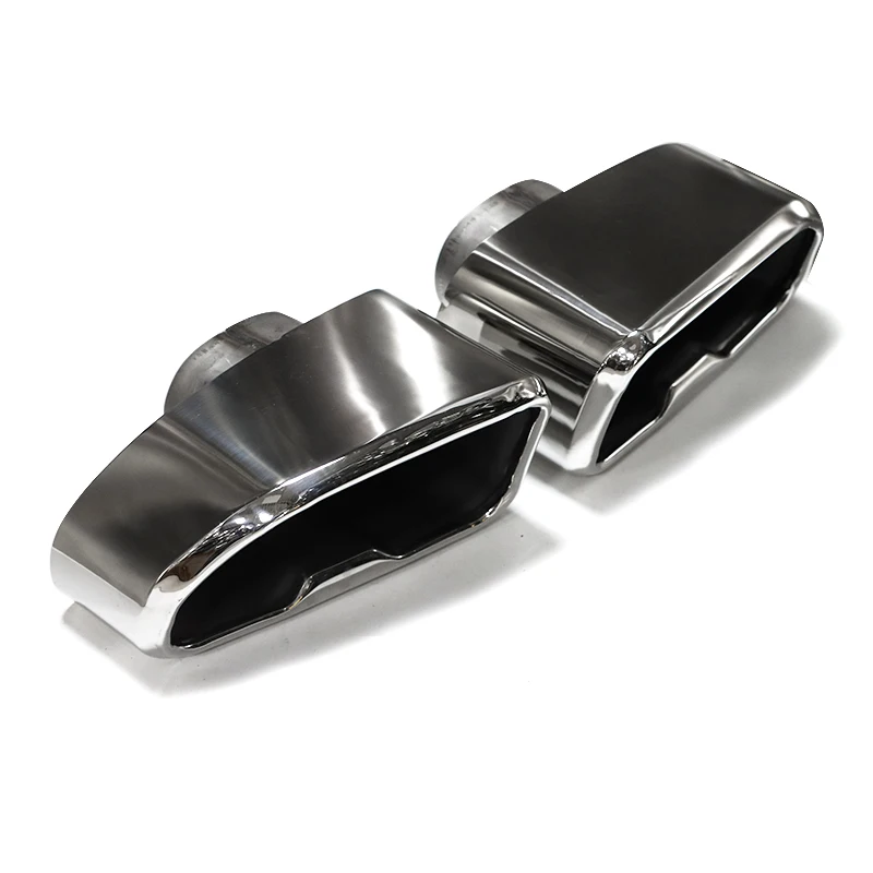 Auto Uitlaat Tip 304 Roestvrij Stalen Vierkante Uitlaatpijp Voor Bmw X3 G01 X4 G02 2019 2020 Upgrade M40i Look Uitlaat Tip Nozzle