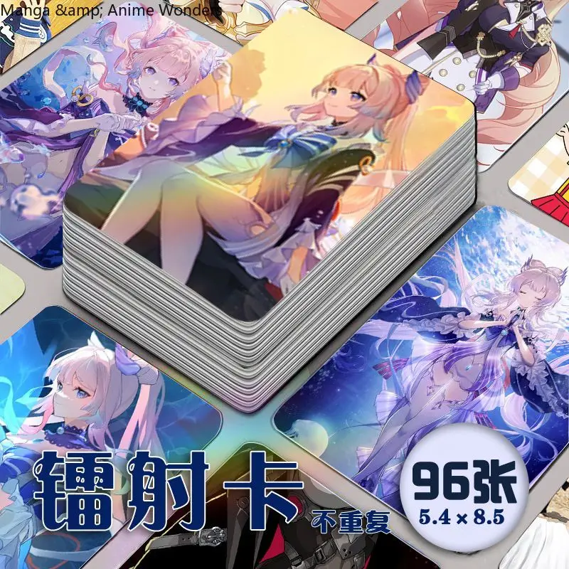 

Genshin Impact Sangonomiya Kokom аниме Cospaly 96 шт./компл. лазерные блестящие HD печатные карты ломо-карта для фанатов коллекция Хэллоуин