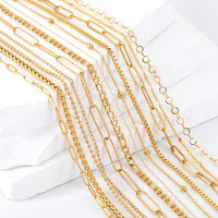 20Meters/Roll 1M No Fade Stainless Steel Chain Multi Sizes Basic Chains for Jewelry Making DIY Bracelet Necklace Chain Wholesale