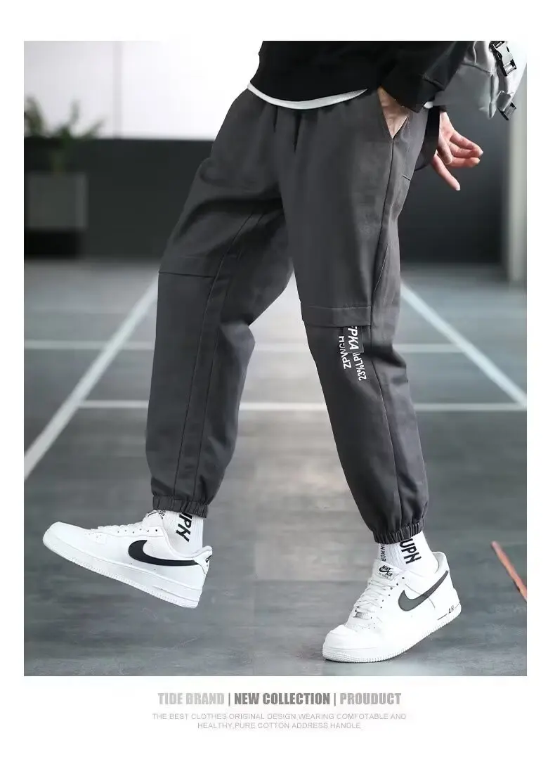 Mens Cargo Pants Fashion Joggers Sweatpants Men High Street Casual Pants Male Loose Trousers Harajuku Korean Trendy Streetwear