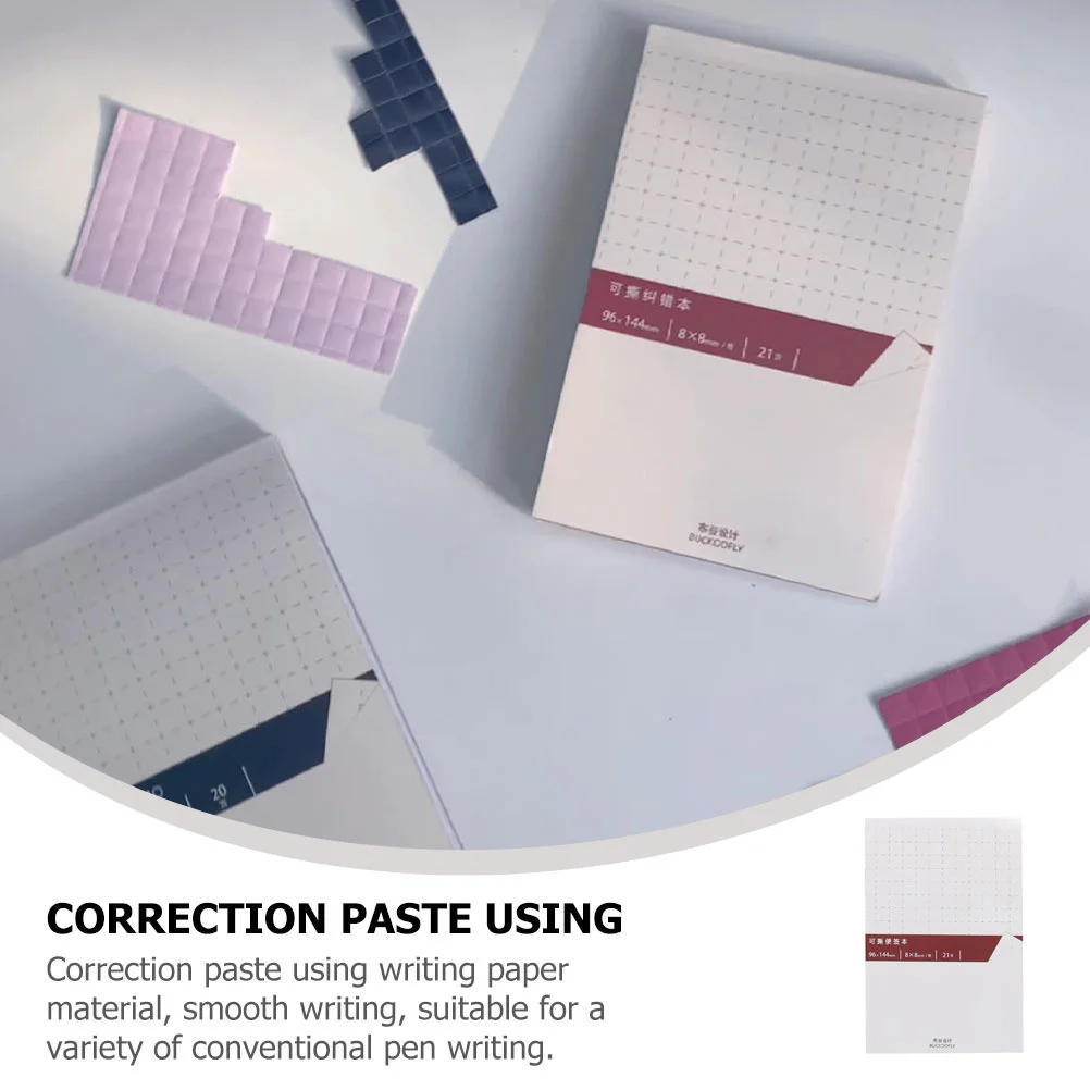 

2Pcs Correction Sticker Strip Easy Apply Smooth Writing Paper Adhesive Decal for Pens Student School Accessories