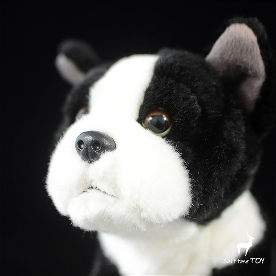 Bulldog Plush Toy Realistic English Bulldog Stuffed Animal Lifelike French Bulldog Plushie Bully Simulation Doll Collectors
