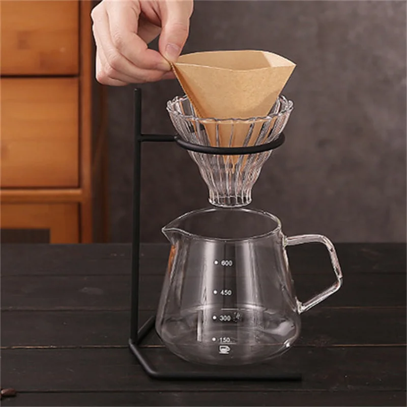 Coffee Hand Brewing Rack V-shaped Drip Filter Cup Holder Metal Coffee Stand Multi-purpose Coffee Filter Cup Holder