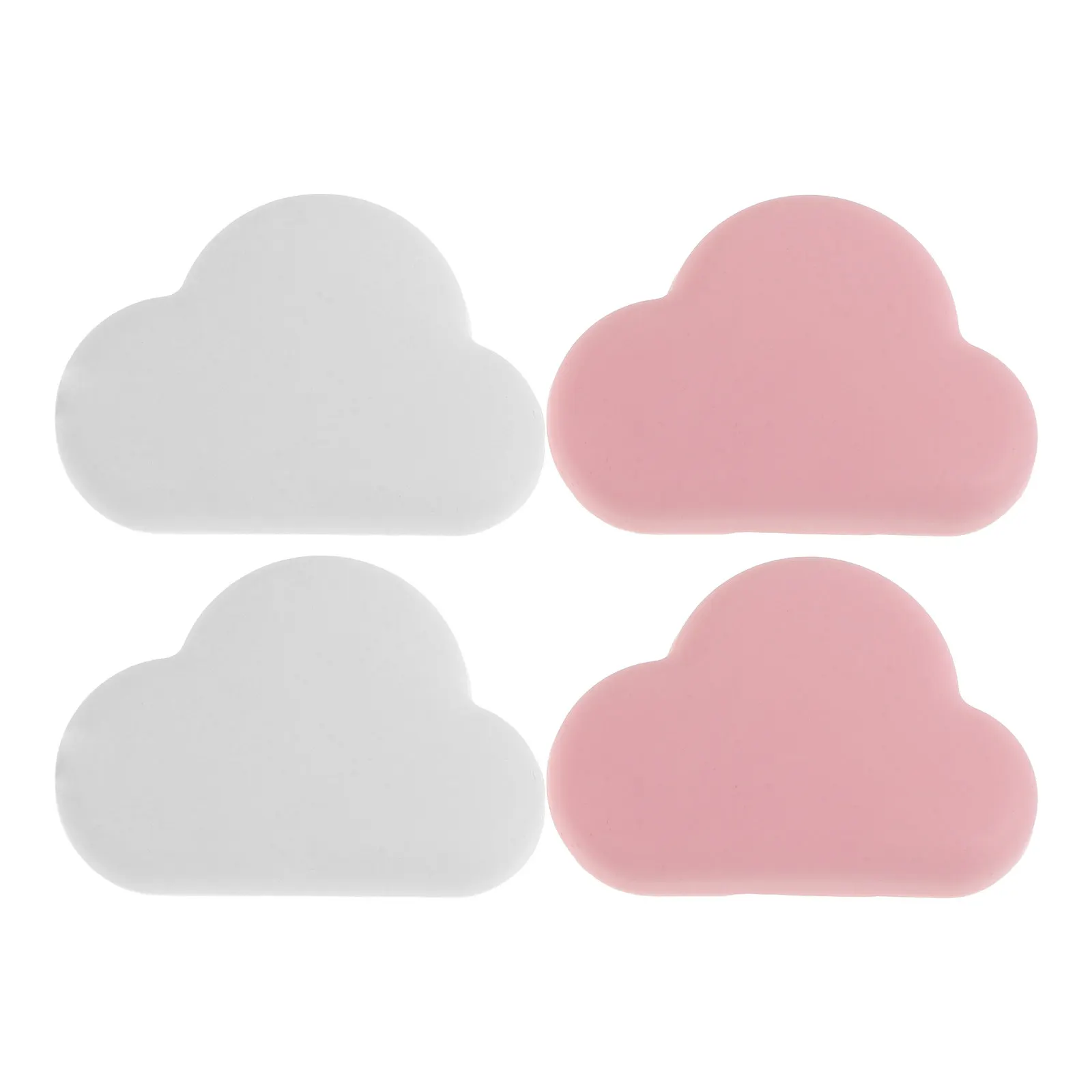 4Pcs Door Stopper Wall Protectors Heart Shaped Self Adhesive Bumpers Furniture Pads Noise Reduction Cabinet Door Bumpers Home