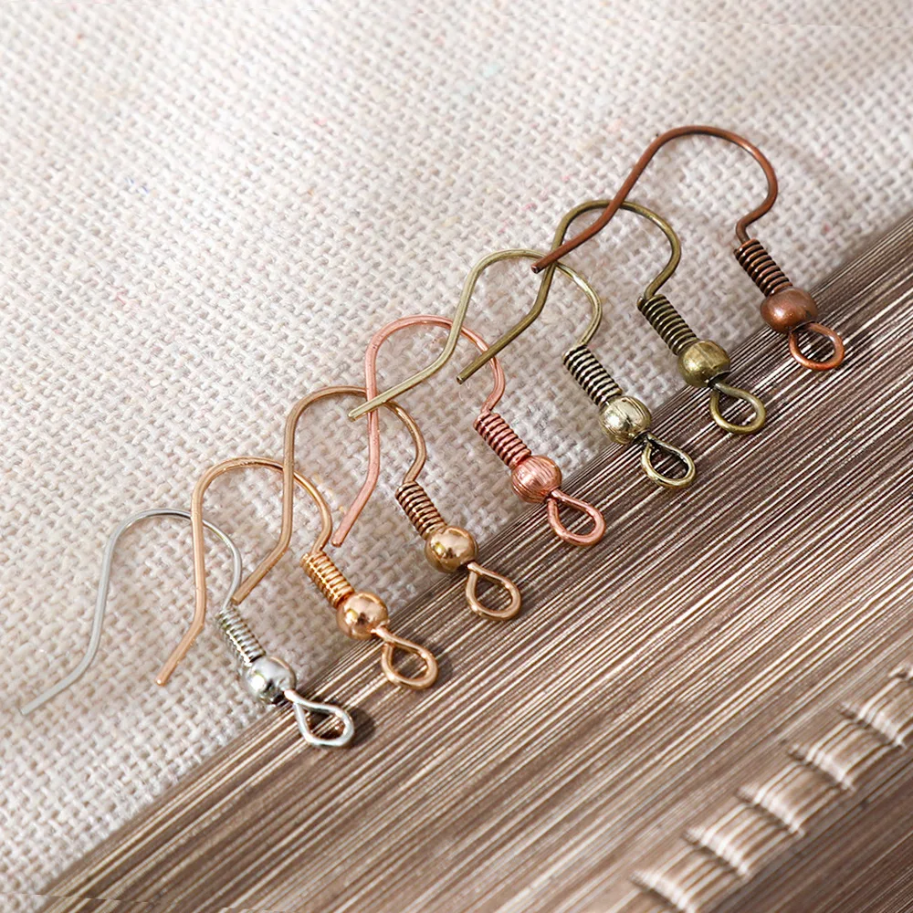 30pcs/pack Antique Silver Bronze Copper Rose Golden Hook Clasps for Bohemia Vintage Earrings DIY Jewelry Making Accessories