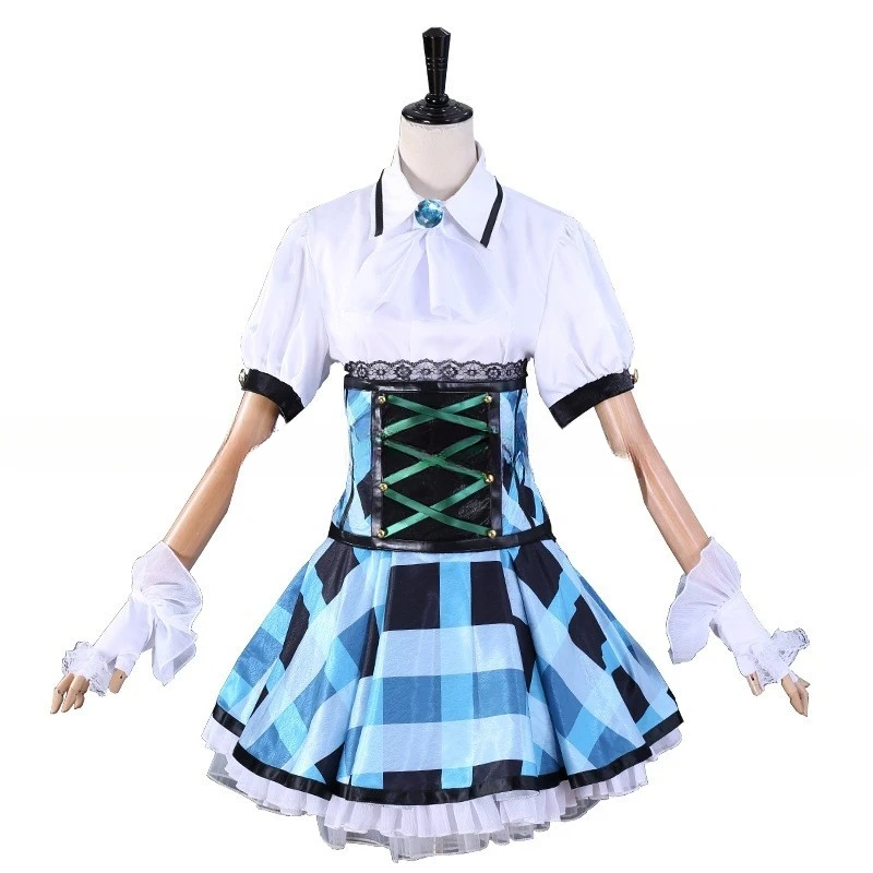 Todo Yurika Cosplay Anime Aikatsu! Disfraz de Cosplay lindo vestido azul Lolite Todo Yurika peluca Cosplay mujer uniforme de fiesta de Halloween