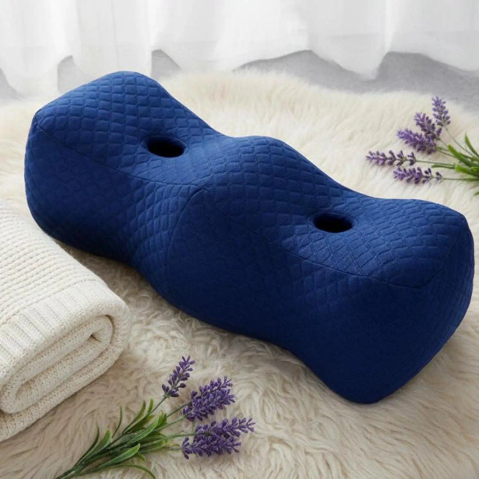 Memory Foam Knee Soft Cushion and Resilient Memory Foam Leg Pillow Breathable Contoured Leg Rest Cushion for Women, Sleeping, view 3