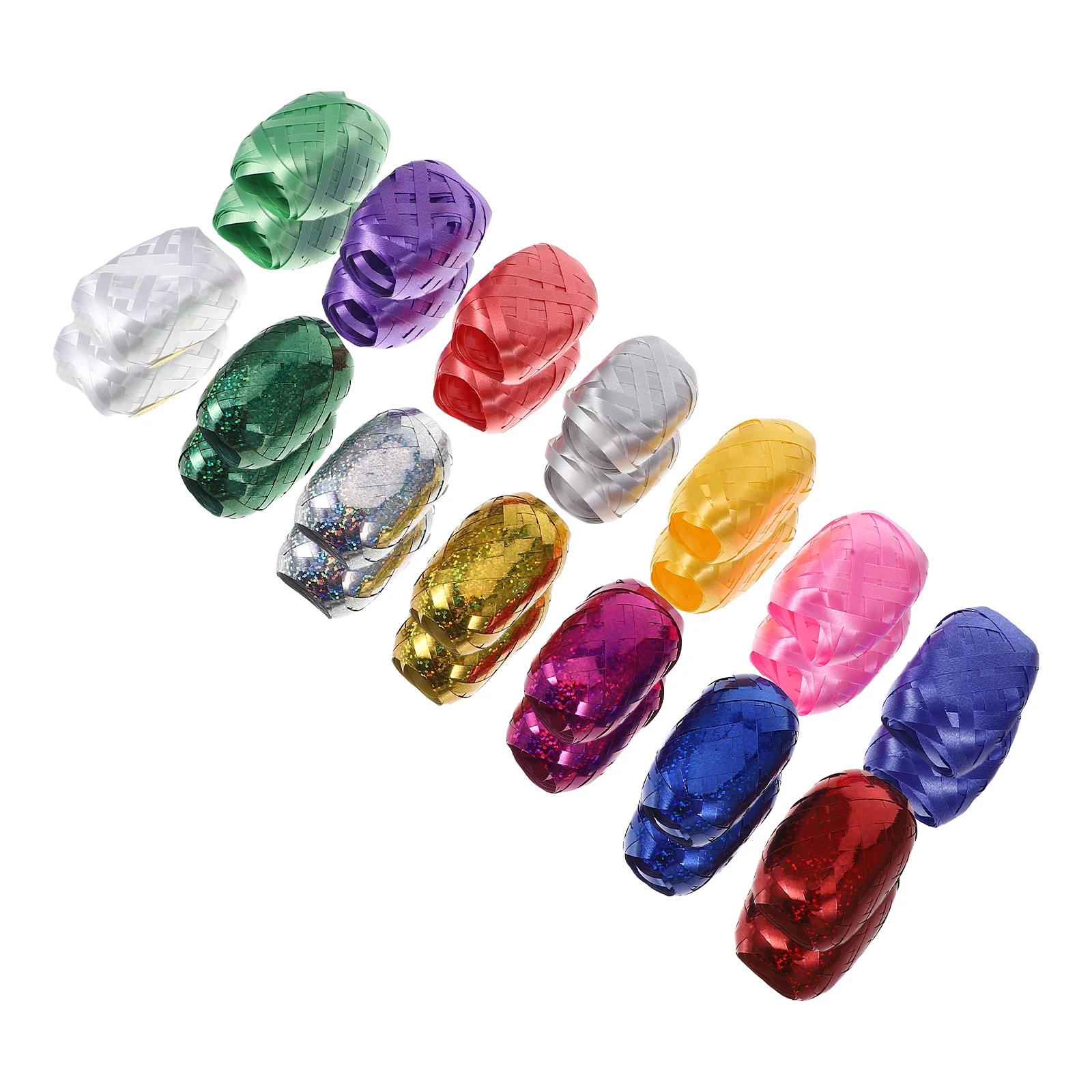 

28Pcs Curling Ribbon Party Decoration Metallic Shimmery 5mmx10m Multicolor Assortment Balloon Wrapping DIY Crafts