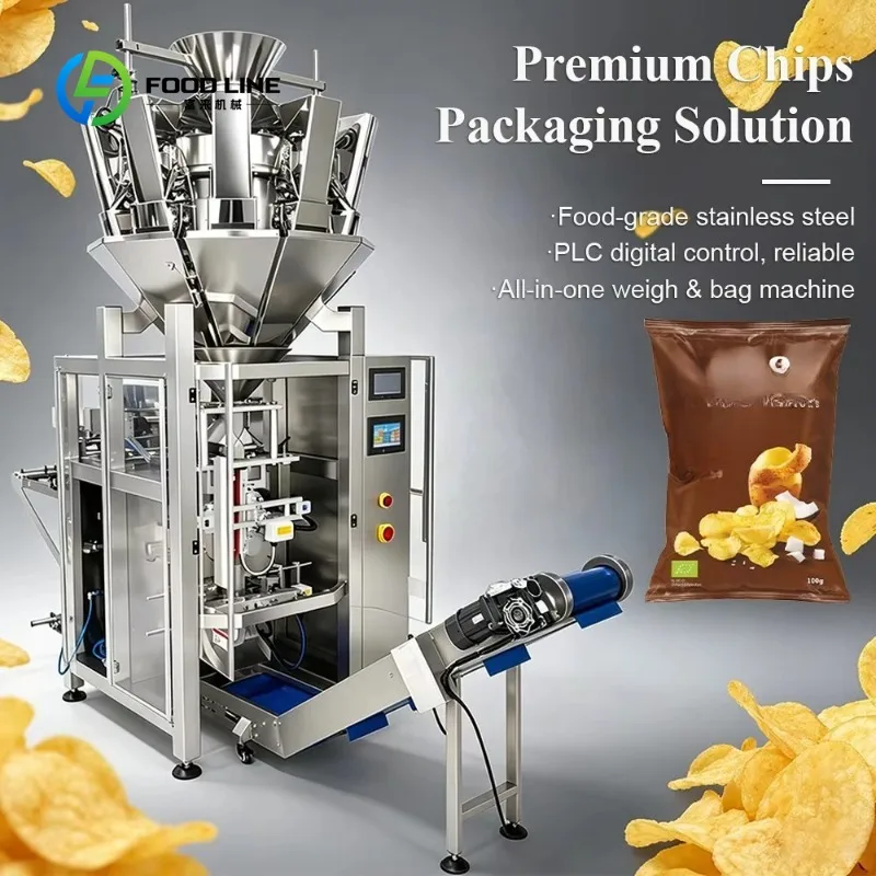 Hot Selling Automatic Multihead Weigher Potato Chips Packaging Machine Vertical Puffed Snack Bag Packing Machine
