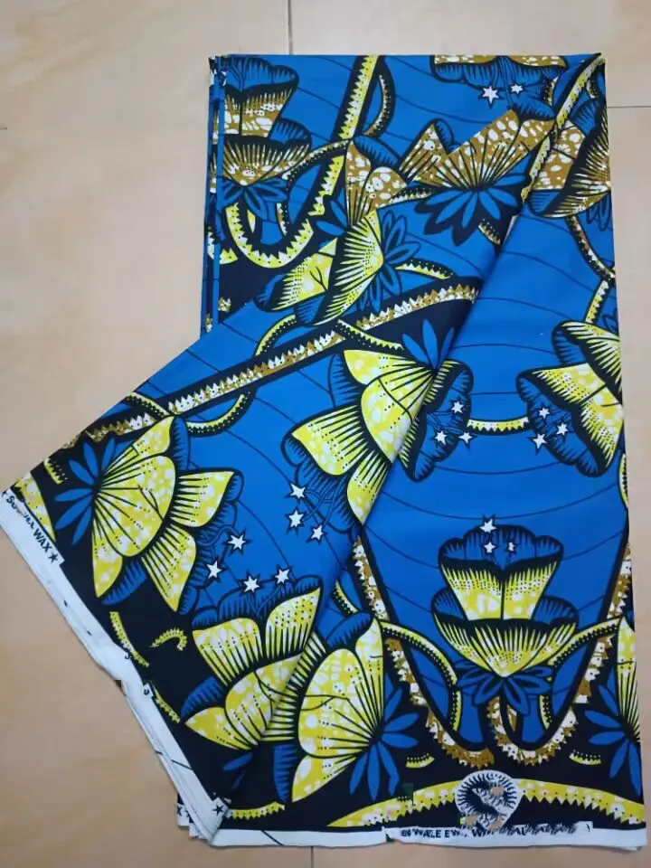 Ankara Wax Fabric 2023 High Quality African Wax Print Fabric 100% Cotton African Guaranteed Veritable Real Wax for Dresses