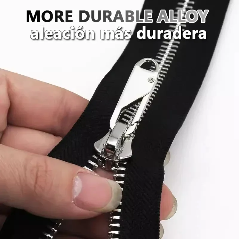 Replacement Zipper Slider Easy Zipper Puller DIY Zipper Repair Kit for Luggage Backpack Clothes Pants Wallet Sewing Accessories