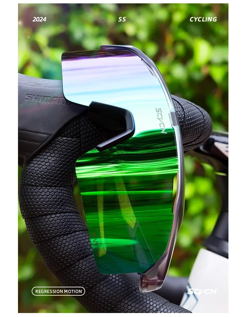 SCVCN Photochrome Sonnenbrille für Herren, Fahrradbrille, MTB-Bike-Sonnenbrille, Sportbrille, Laufbrille, Fahrradbrille, UV400, Damen – Detail 16