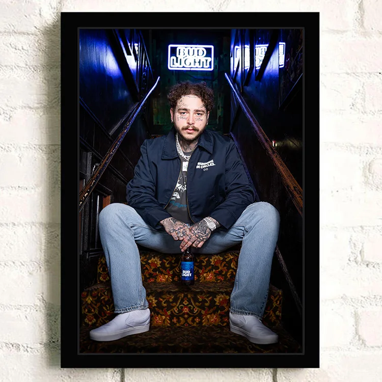 ألبوم موسيقى الهيب هوب الشهير ذكر المغني بوست مالون صور غطاء ألبوم موسيقى الهيب هوب المشارك قماش اللوحة جدار الفن صورة ديكور المنزل