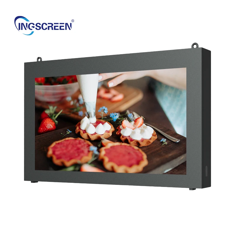 Outdoor Waterproof Touchscreen Digital Display Screen Tempered Glass Surface Dual Anti-Theft Self-Service Business Kiosk Pro