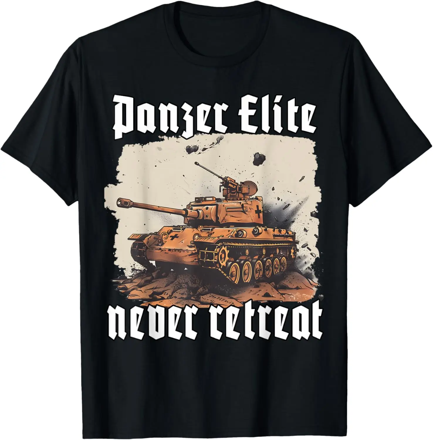 

Футболка с изображением немецкого танка Panzer VI времен Второй мировой войны, 100% хлопок, с круглым вырезом и коротким рукавом, летняя повседневная мужская футболка, уличная одежда