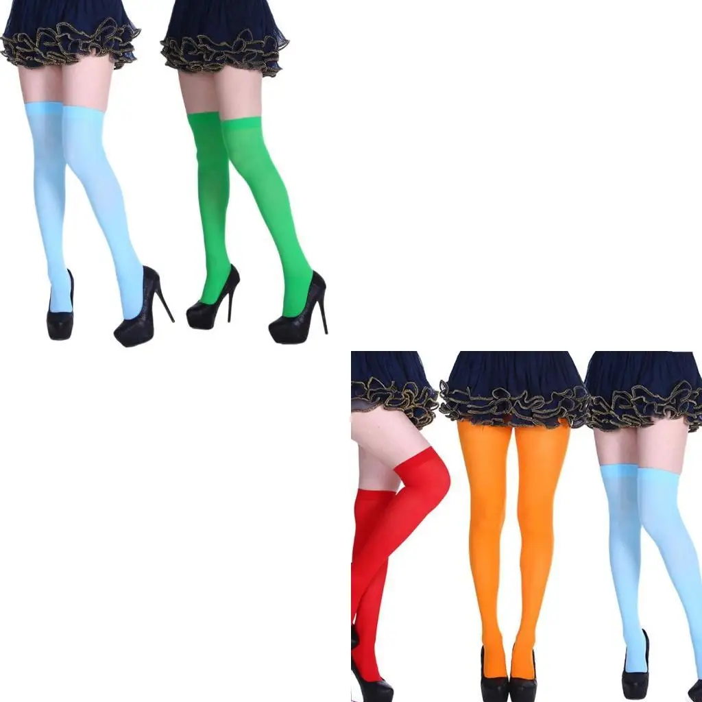 

Носки до бедра, высокие чулки, носки выше колена, удлиненные носки до бедра для женщин и девочек, косплей на Хэллоуин