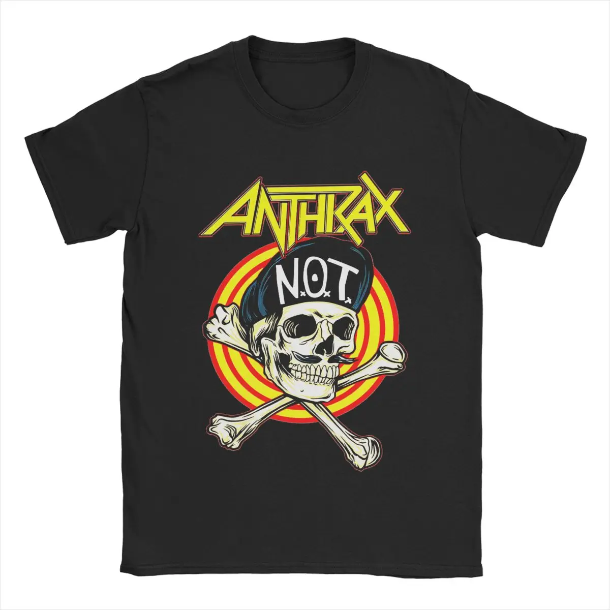 Humor Anthrax Band T-Shirts Men Crewneck Cotton T Shirts Short Sleeve Tees Birthday Present Clothes