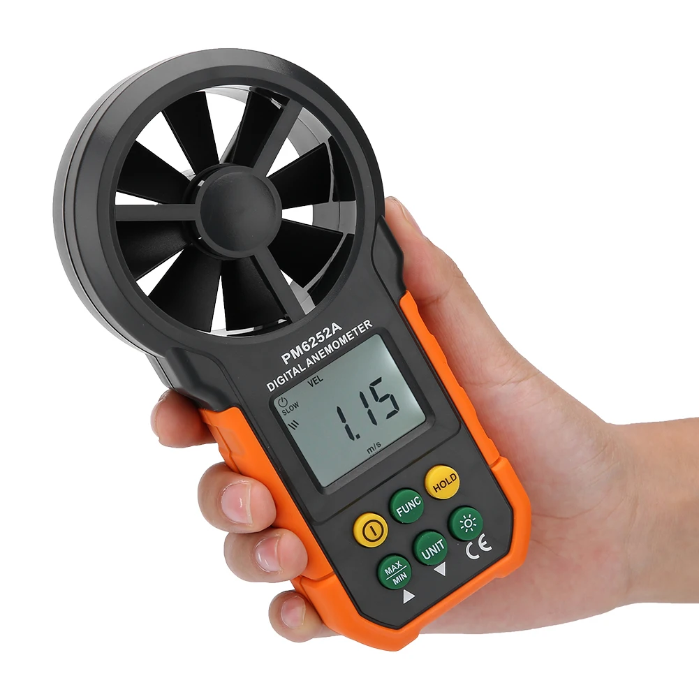 Digital Anemometer Anemometer PEAKMETER PM6252A Digital Wind Speed Meter Air Volume Measuring Anemometer Wind Speed Meter