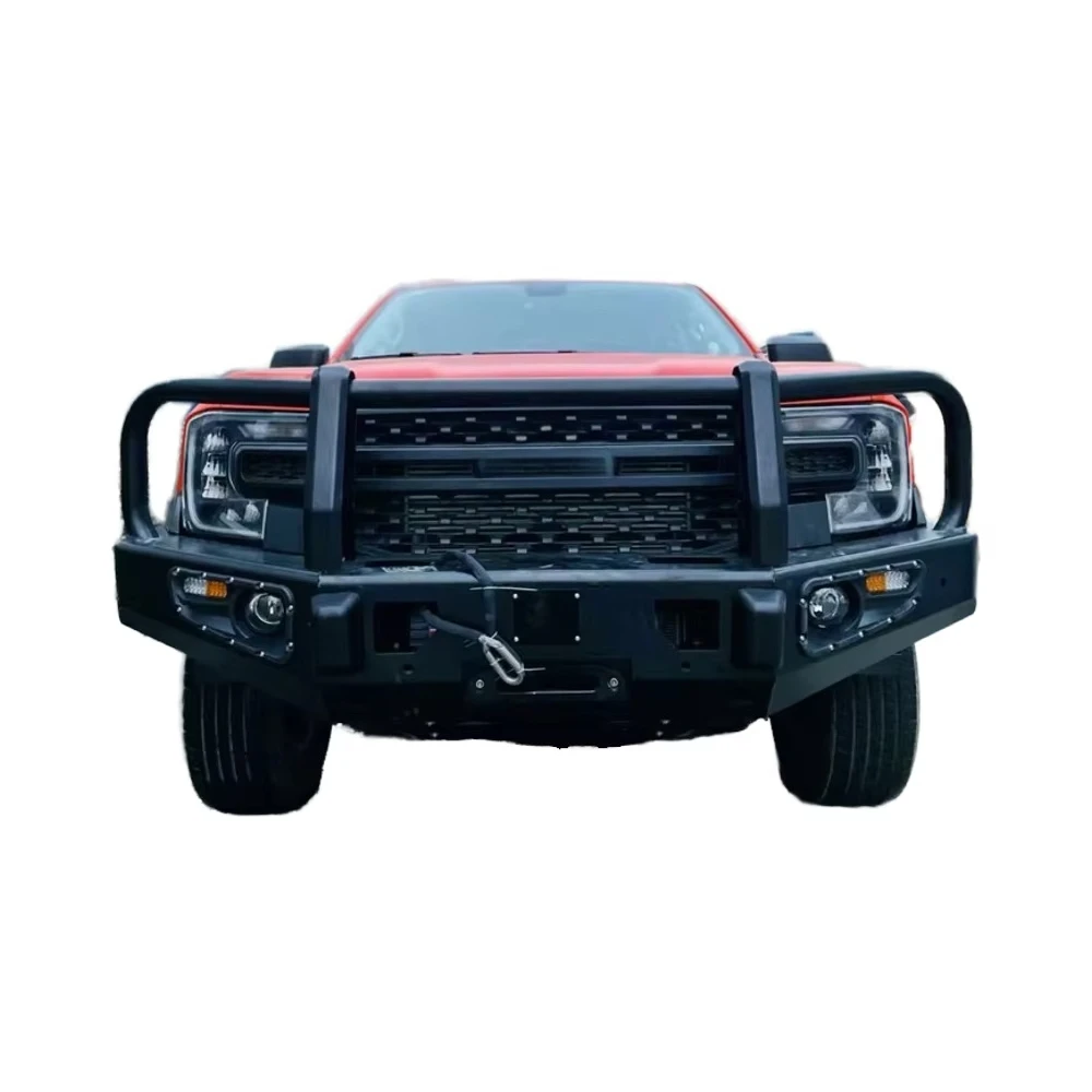

Heavy Duty Powder Coated Black Steel Front Bumper Custom Exterior Accessory For Ford For Ranger T9