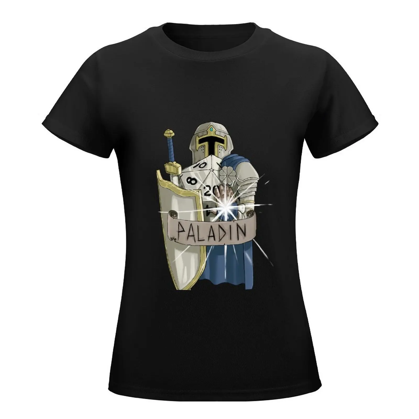 D20 Paladin T-Shirt heavyweights quick-drying anime clothes t-shirts for Women cotton