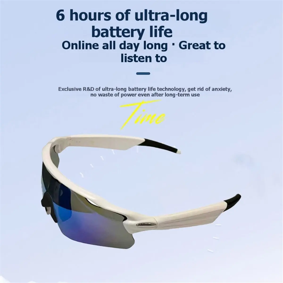 THANKYOU Sports Smart AI Glasses with Bluetooth Music, Cycling Goggles, and AI Voice Translation HD