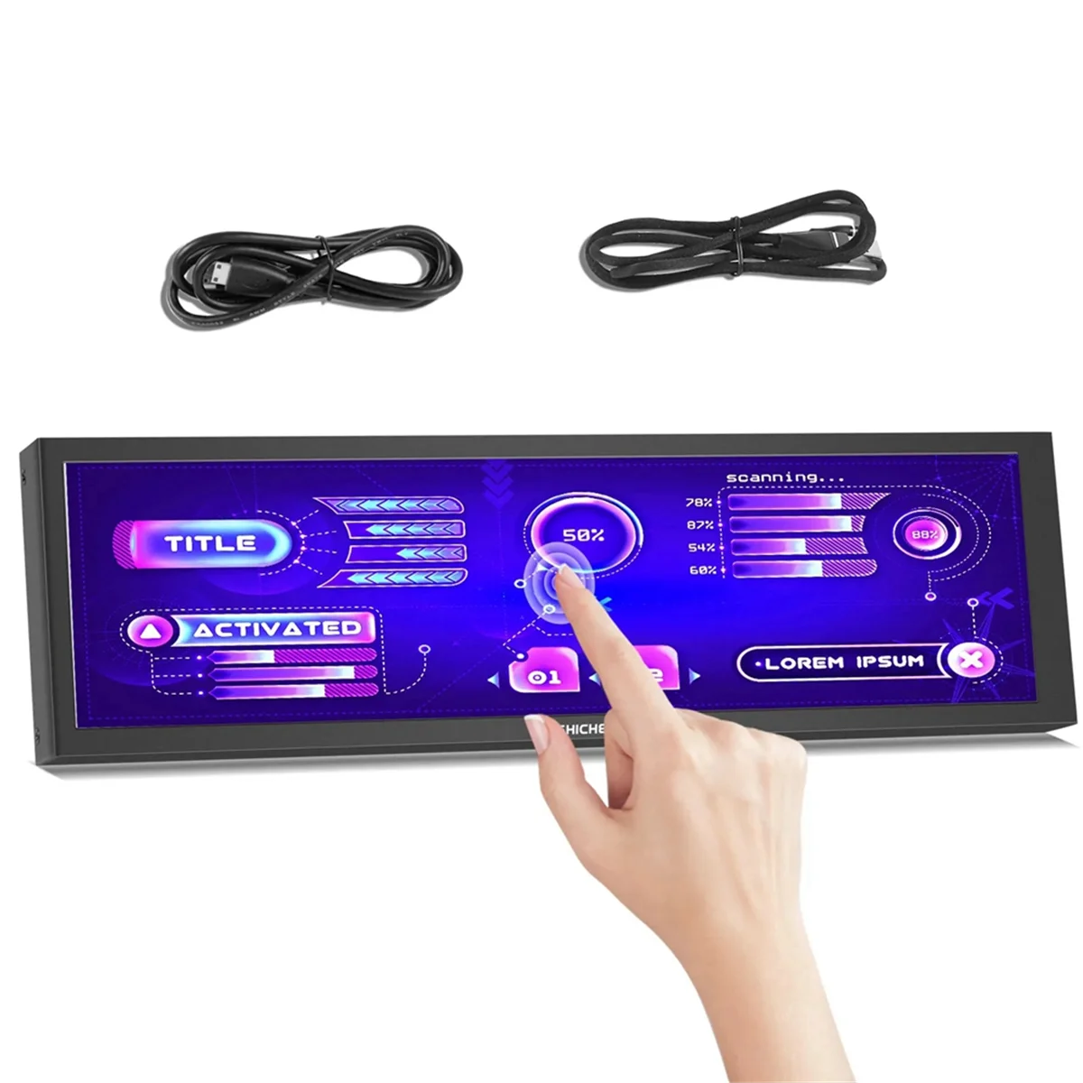 Hot 8.8 Inch HDMI-Compatible Touch Long Wide Monitor with Case PC Temperature Display PC Sensor Panel Display Monitor