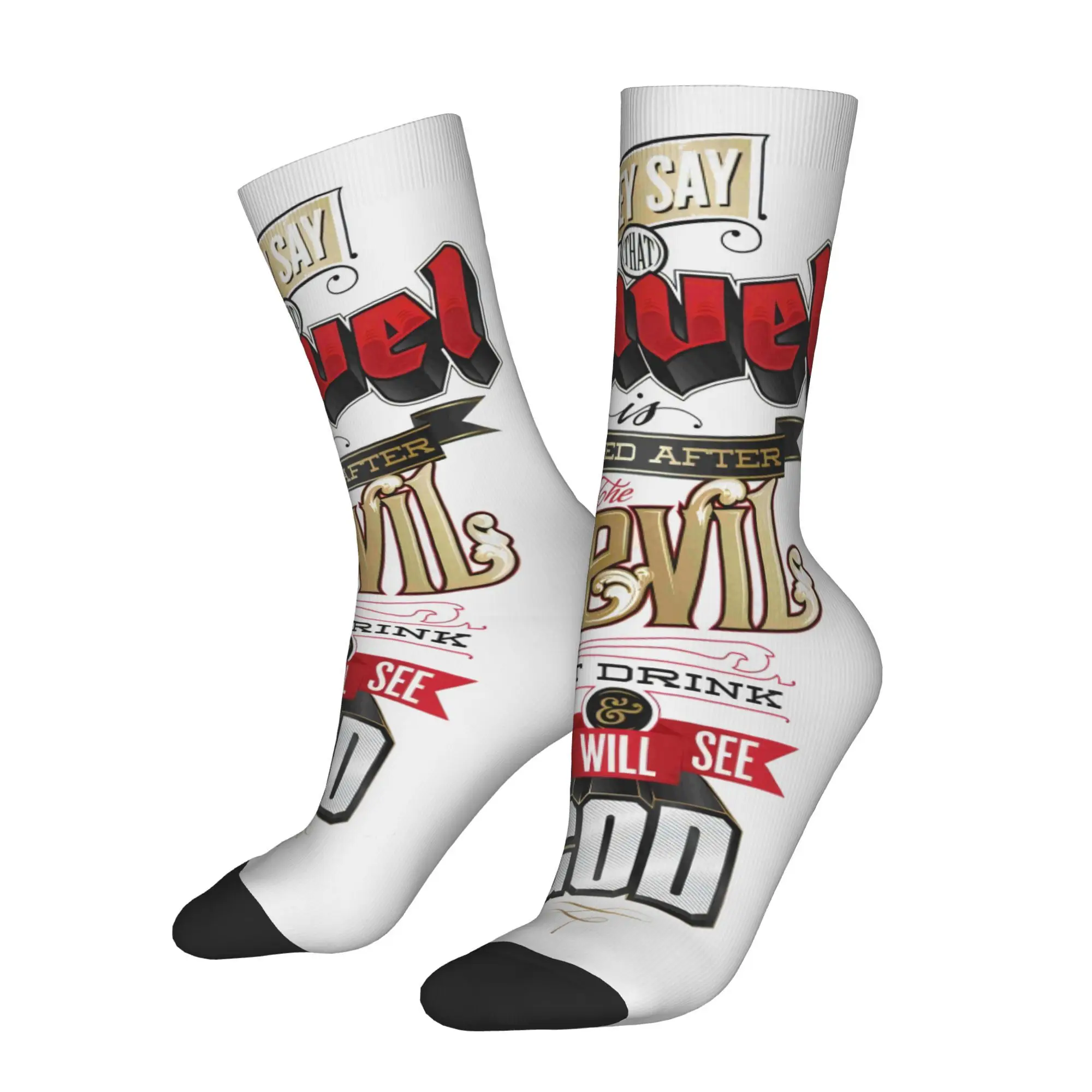 

Funny Happy Men's Socks Beer Pattern Vintage Harajuku Hip Hop Casual Crew Sock Gift Pattern Printed