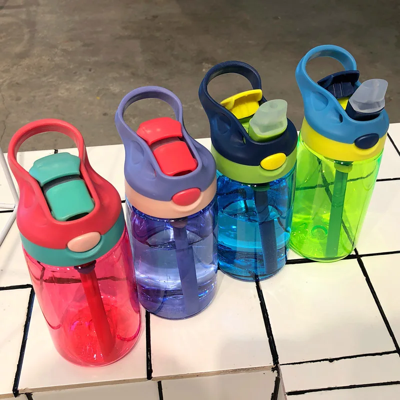 Child Water Bottles Portable Outdoor Safety Tritan Plastic BPA Free Students Gift 480ML Drinking Cup Customized Logo Leakprooff