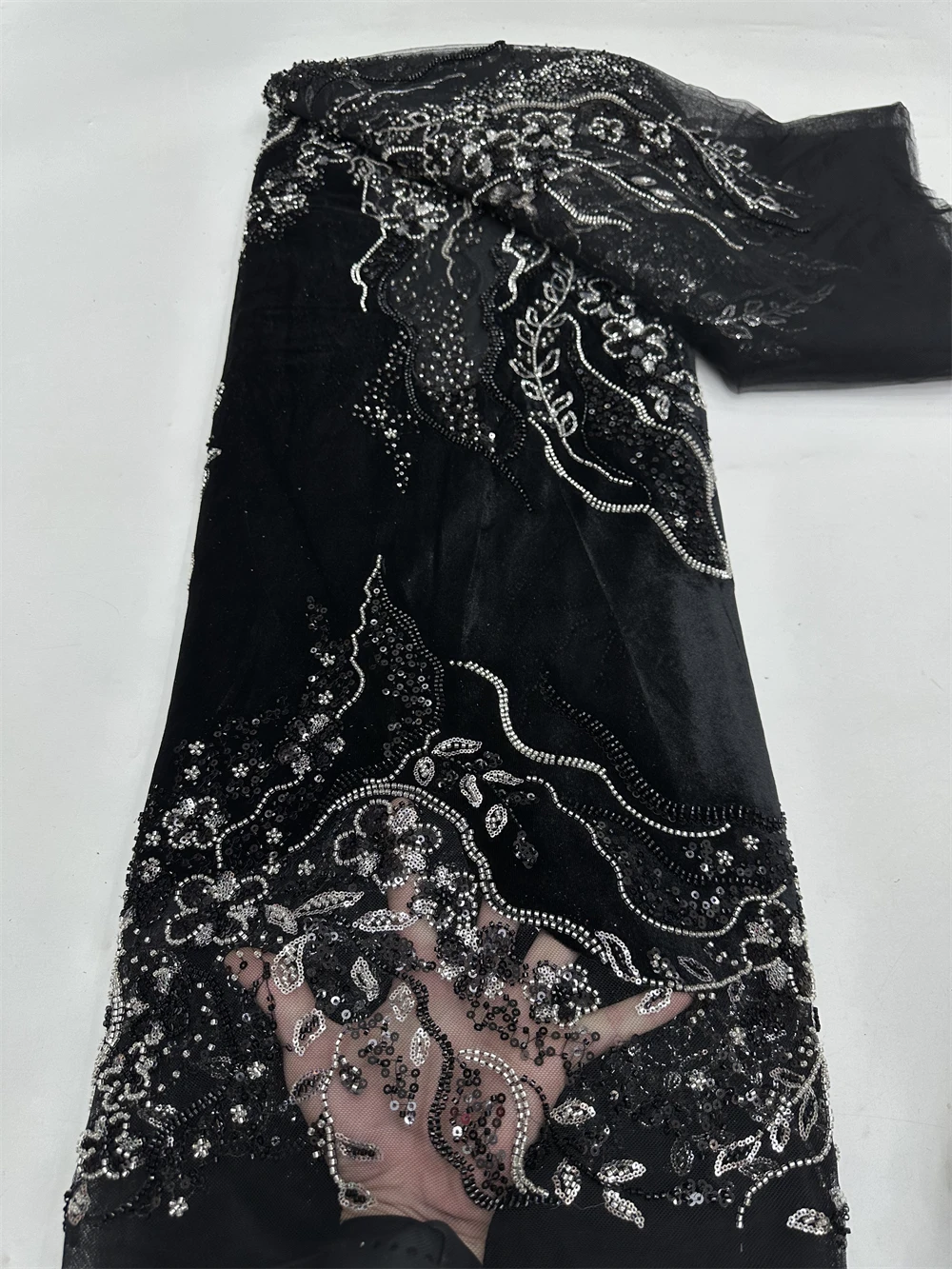 ผ้าลูกไม้แอฟริกันหรูหราสำหรับงานแต่งงาน,ผ้าตาข่ายทูลนุ่ม,ลูกปัดเลื่อม,ฝรั่งเศสและไนจีเรีย,คุณภาพสูง,2025