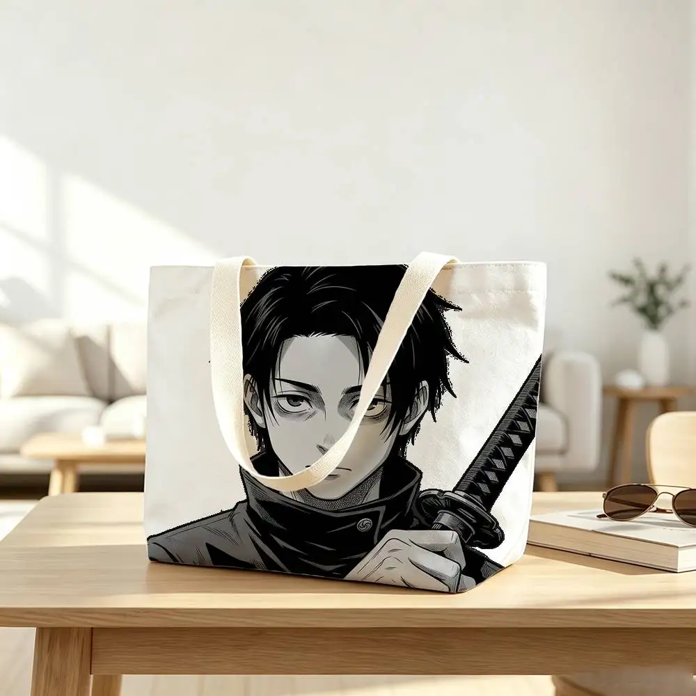 O-Okkotsu Y-Yuta Jujutsu-S K-Kaisen Print Canvas Tote Bag Handbag For Daily School Commute Casual Shoulder Bag