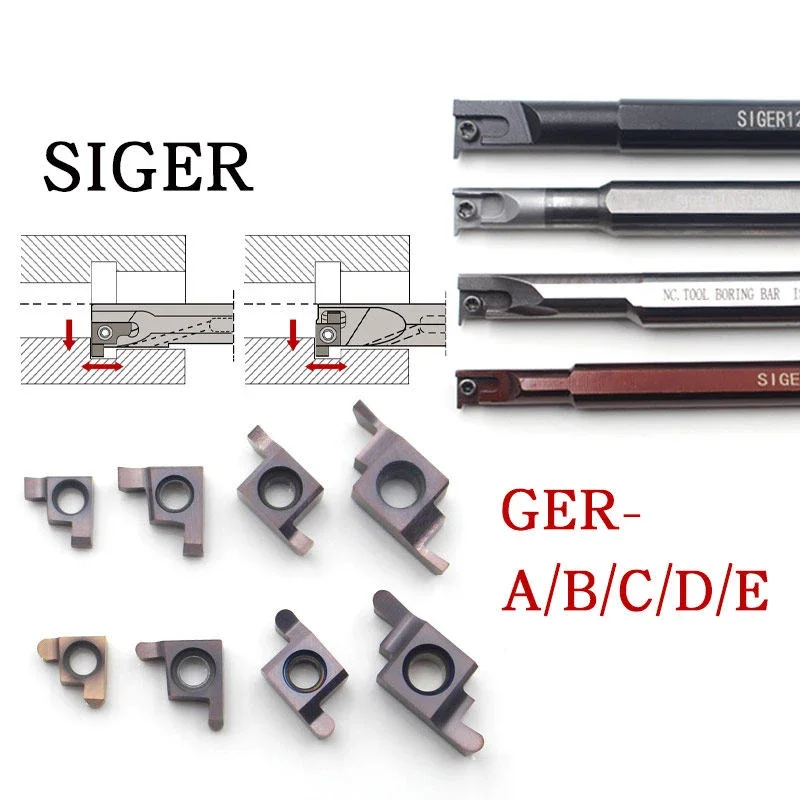 Inner Hole Small Diameter Slotting Blade GER100 150 200 300 400-A B C D With SIGER Tool Holder GER100-A GER080-B GER100-C