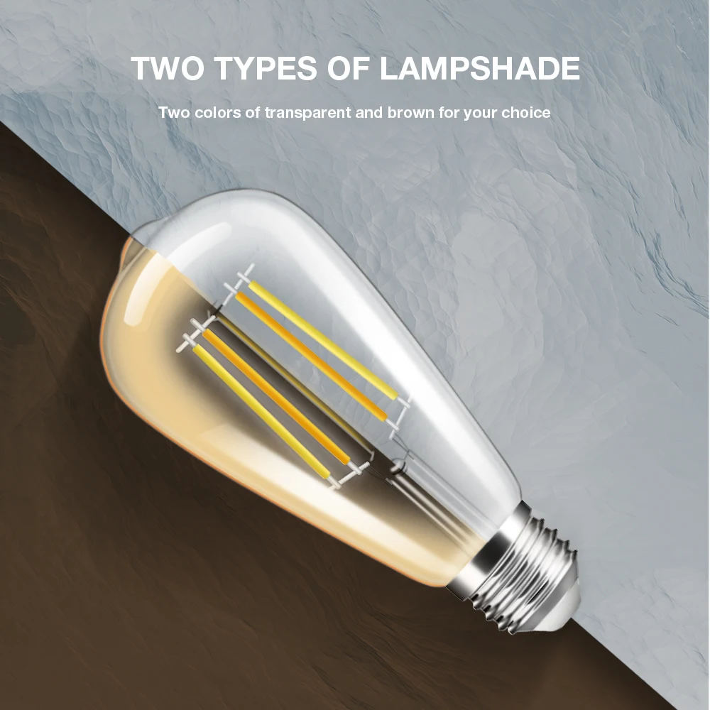 Zigbee 3.0 Smart Filament LED Lamp ST64 7W Pro LED Filament Light Bulb E27 For Home Decoration Lighting Living Room Kitchen