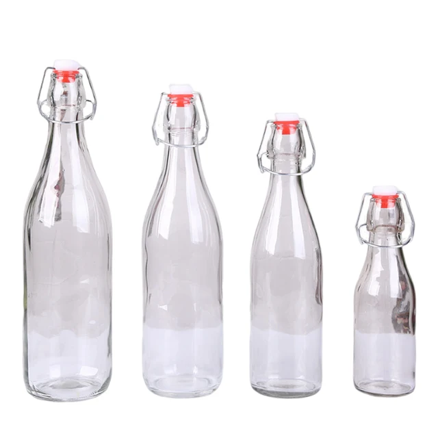 2024 Best Selling Products 500ml 750ml 1000ml 16oz 24oz 32oz Custom Flint glass Water Bottle with Swing Lid,Swing Top