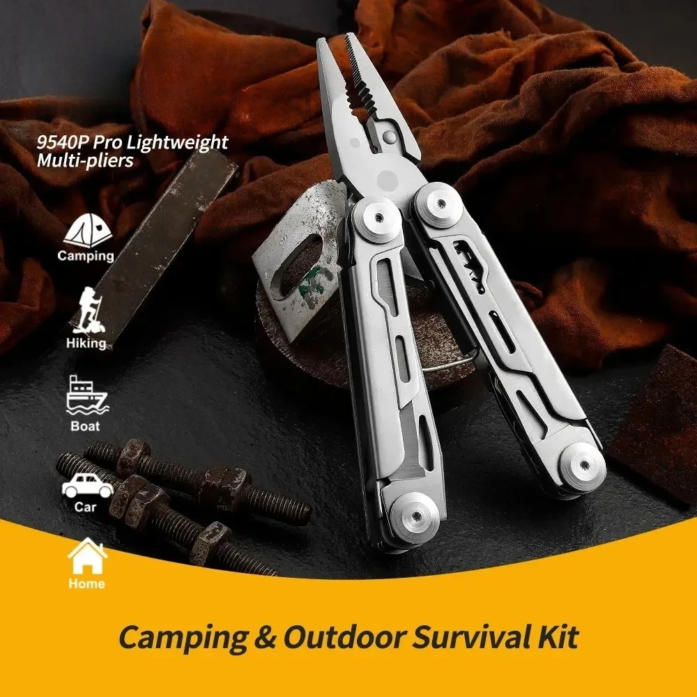 High Hardness 12 in 1 Multifunctional Fixture EDC Professional Multifunctional Tool Outdoor Camping Maintenance Tool.