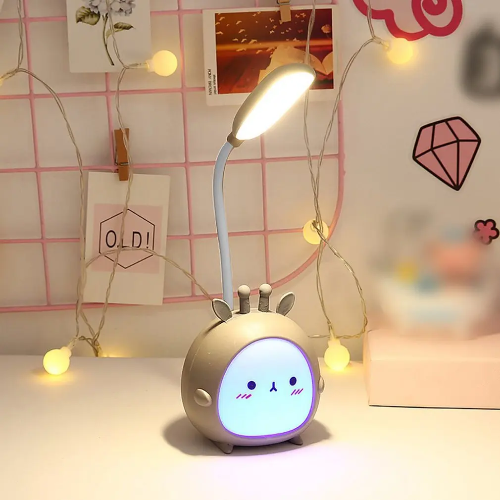 New LED Lamp Portable Desk Foldable Light Cute Animal Ambient Light USB Charging LED Reading Lamp Eye Protective Night Light