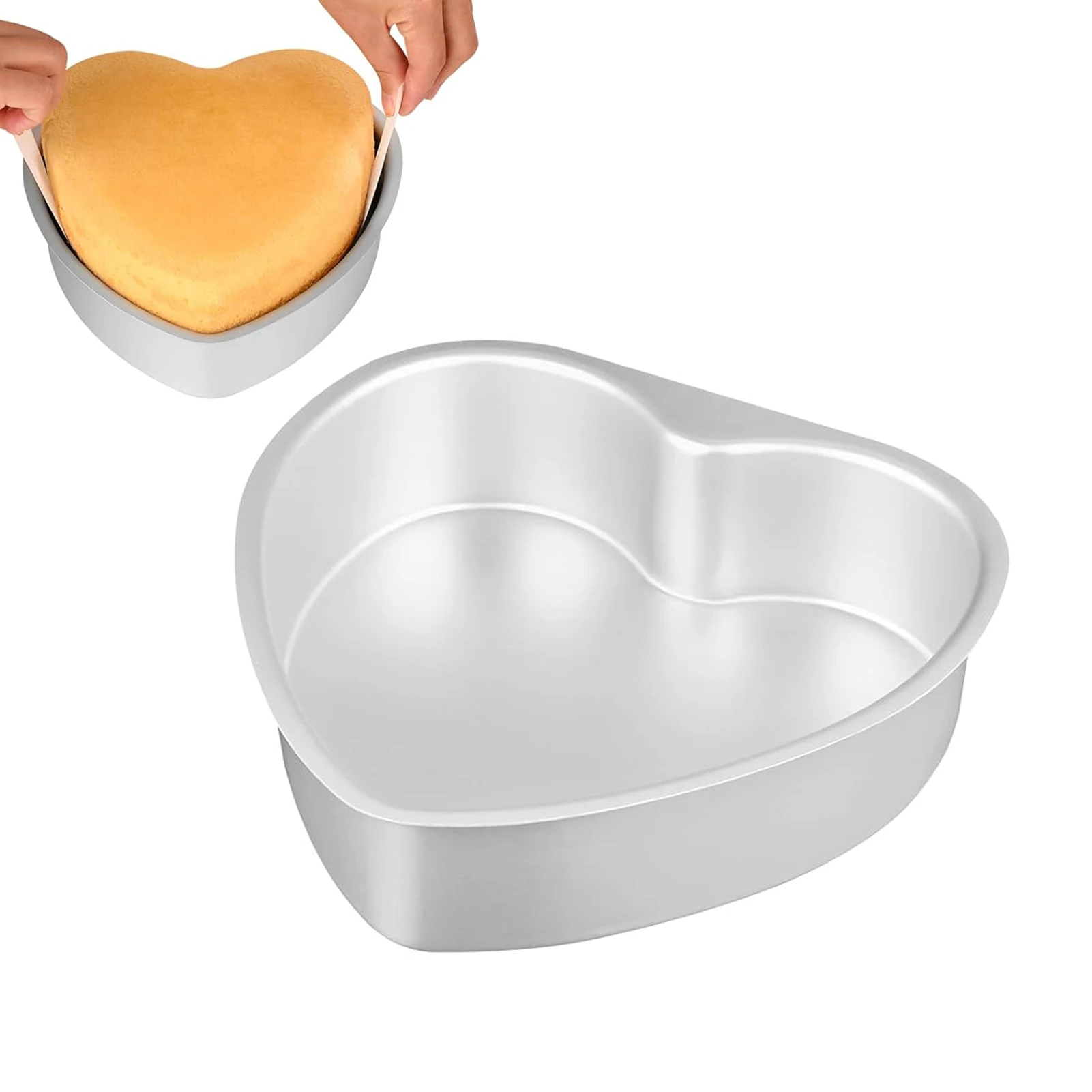 

Heart Shape Cake Pan 6 Inch 8 Inch Aluminum Alloy Cake Mold Cheesecake Baking Mold Tool Valentine's Day Birthdays Bakeware