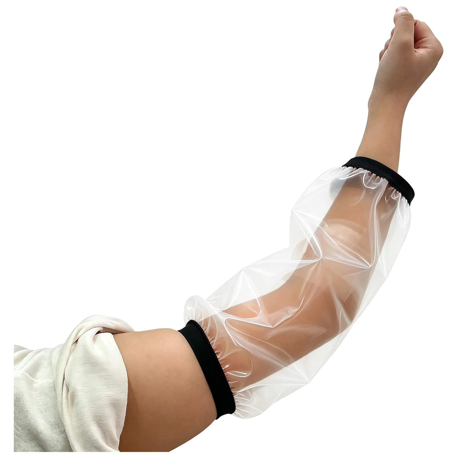 1-pair-waterproof-oversleeves-leg-warmers-adjustable-openings-reusable-tpu-arm-knee-wound-protective-cover-for-after-surgery