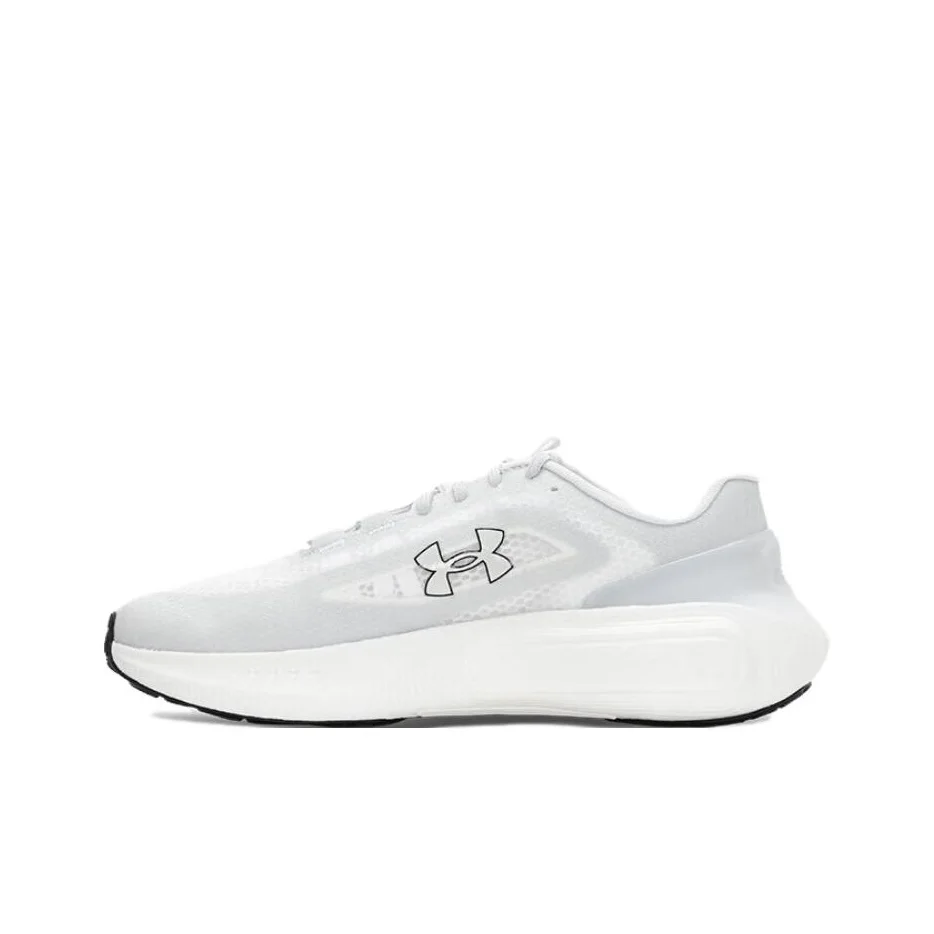 Under Armour Phantom 4 Cushioning Breathable Coverage Low top Casual Shoes Unisex White Gray 6007194-100