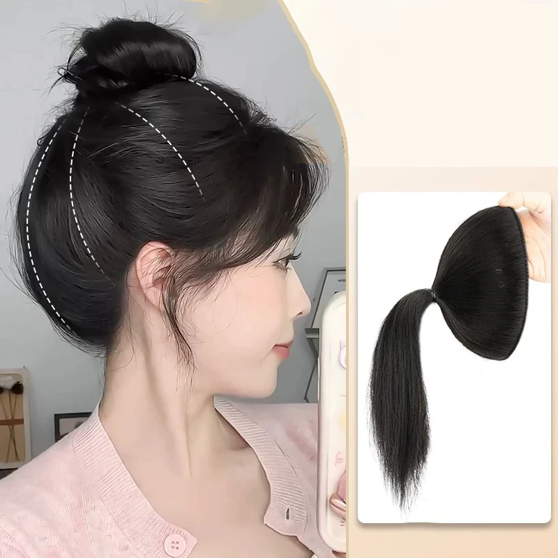 Synthetic Hair Bun ExtensionsBall Head Wig Hair Bag Grapefruit Peel Lazy Hair Magic Tool Increase Hair Volume Fluffy Hair Tie