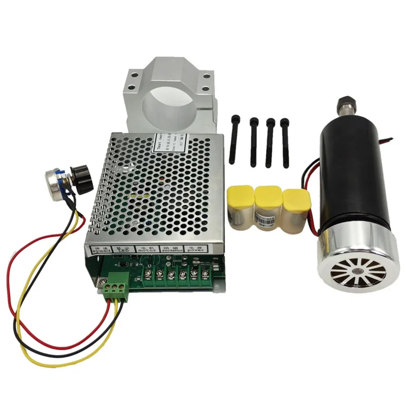 Air cooled CNC Spindle DC Motor 500W 400W 300W Power Supply speed governor For Engraving