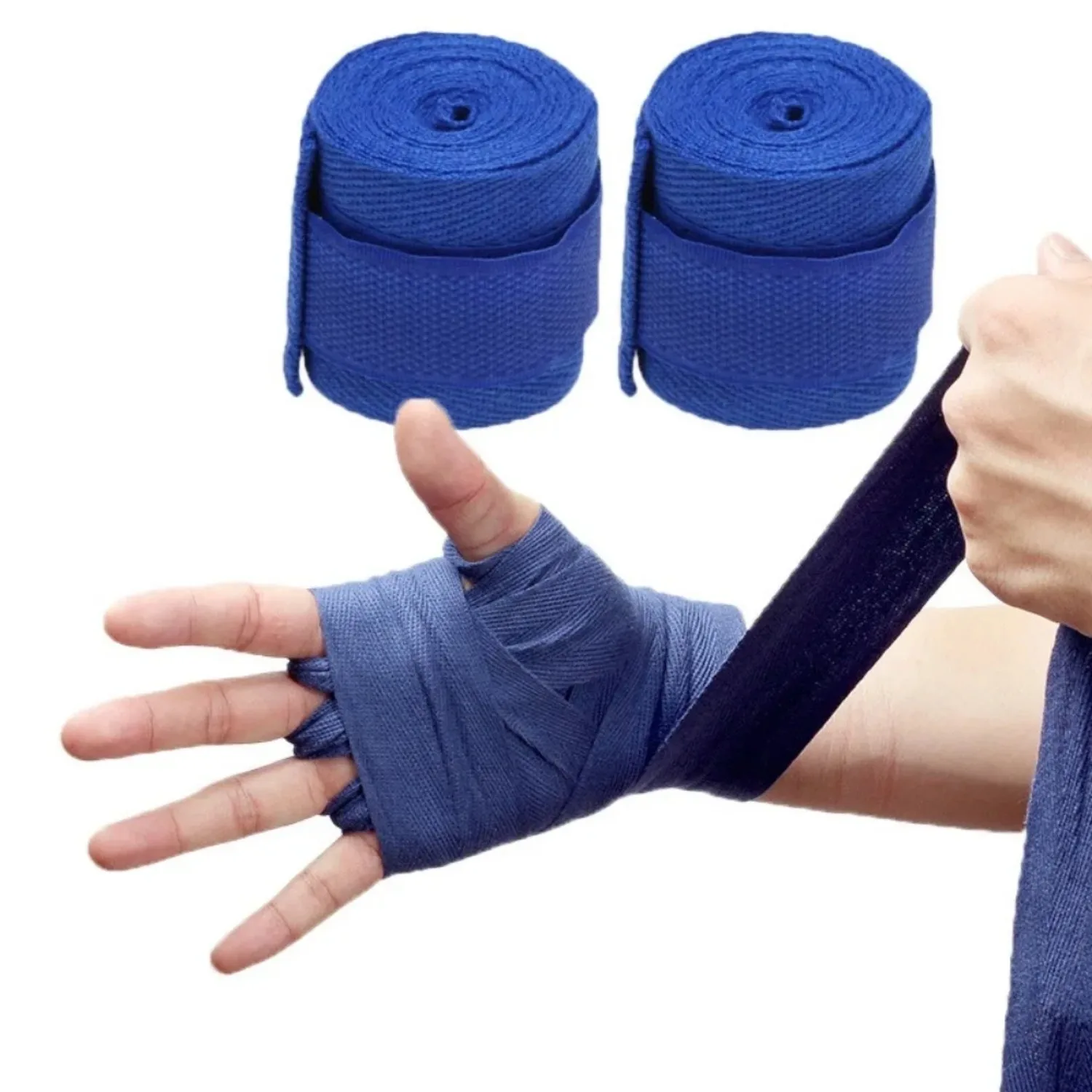 2 Rolls Boxing Bandage 1.5/2/3/5M Cotton Sports Strap Sanda Kick Boxing MMA Hand Gloves Wraps Belt Boxing Sports Wraps Bandage