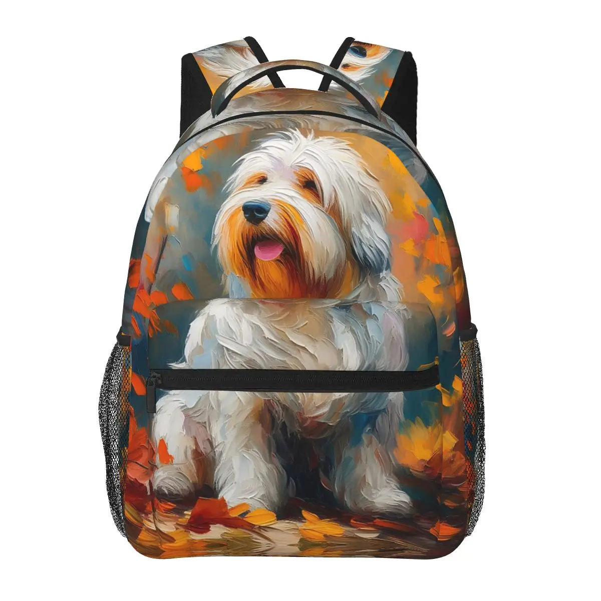 An Old English Sheepdog World Backpacks Boys Girls Bookbag Students School Bags Travel Rucksack Shoulder Bag Large Capacity