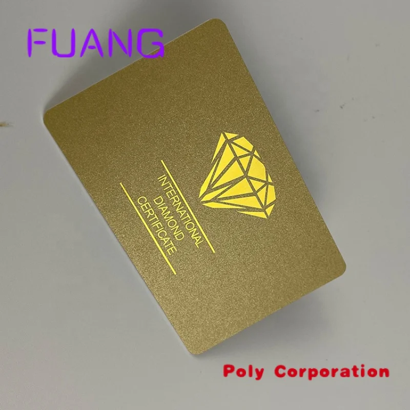 Custom  Custom Golden Powder PVC Business Cards Printing  PVC Membership Card Golden Plastic Card With Gold Foil