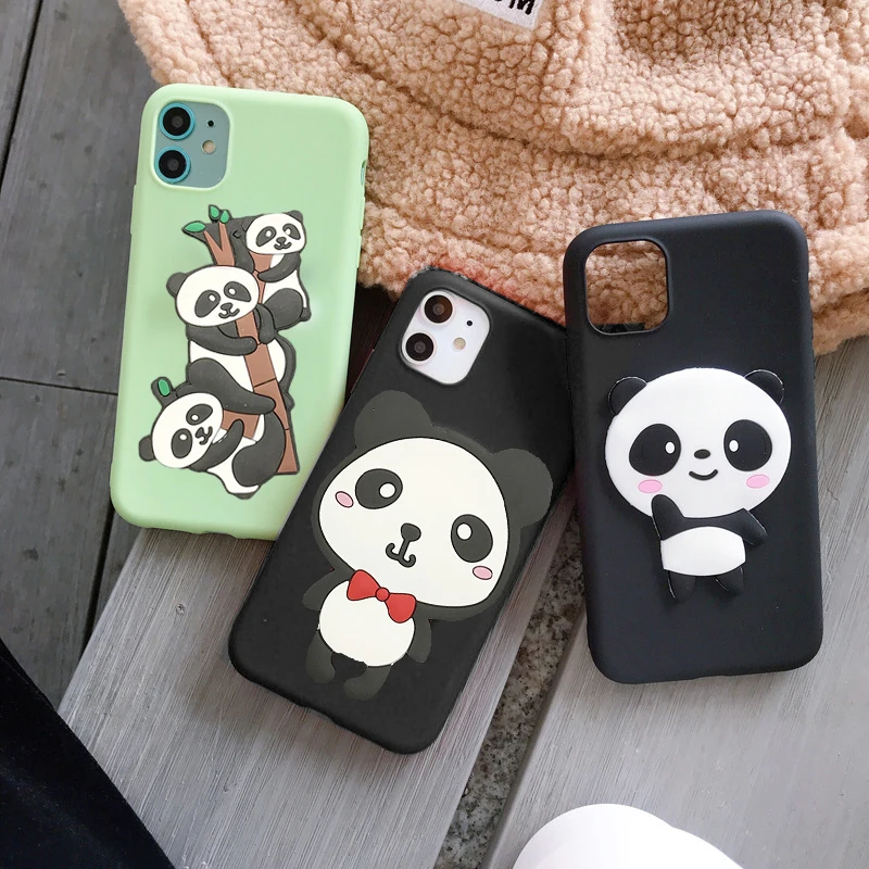 Cute Cartoon Happy Panda Case For Lenovo K12 Pro K13 Note K14 Plus Animals Bear Soft TPU Cover