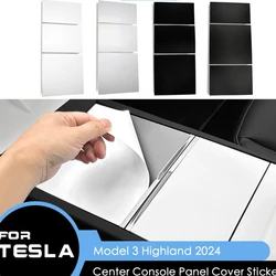 For Tesla Model 3 Highland 2024 Center Console Panel PC Moulded Cover Adhesive Trims Car Interior Accessories Decor Modification