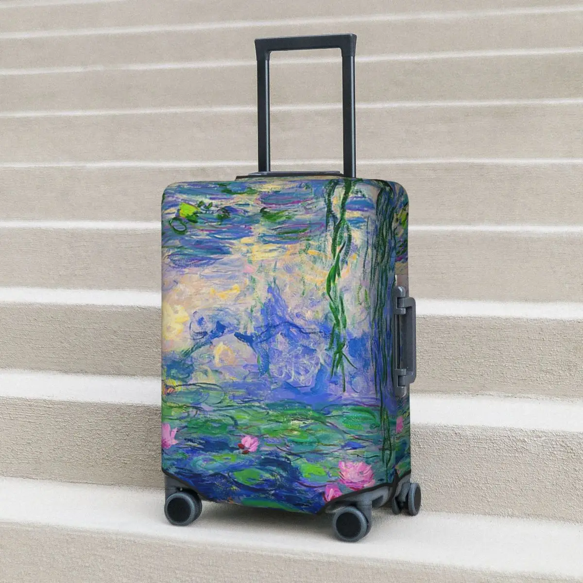 

Water Lilies Oil Painting Suitcase Cover Monet Nature Cruise Trip Protection Flight Practical Luggage Supplies