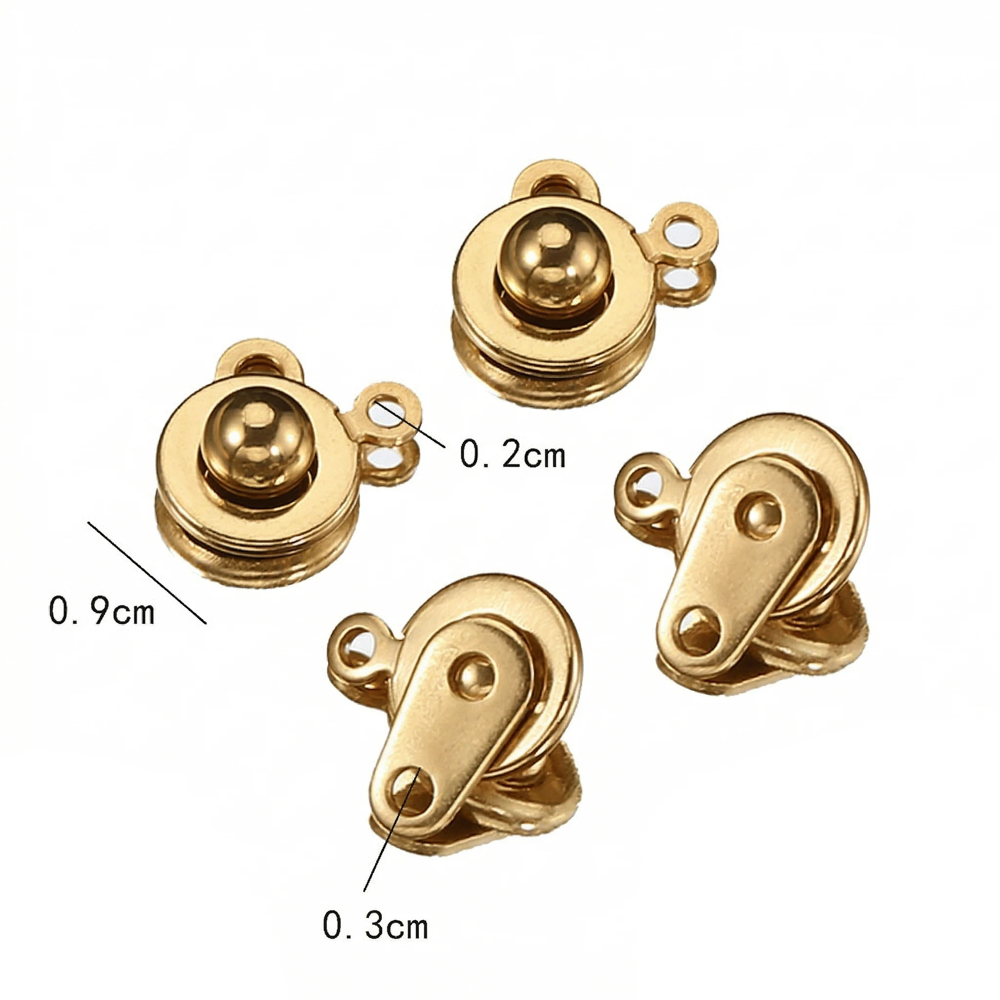 5/10pcs Stainless Steel Snap Button Clasp Jewelry Connector Fastener For DIY Bracelet Necklace Craft Making Supplies Accessories image 5